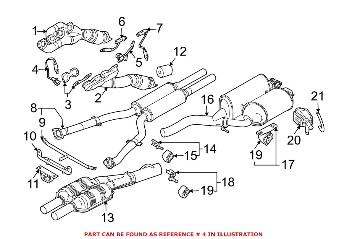 BMW Oxygen Sensor - Front Passenger Side 11787535269